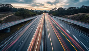 image of a crossing roads highway